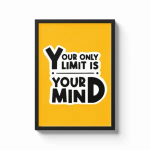 Your Only Limit is Your Mind Motivational Frame
